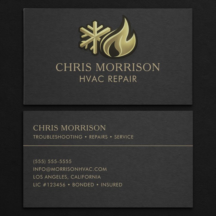 Hvac Repair Professional Business Card