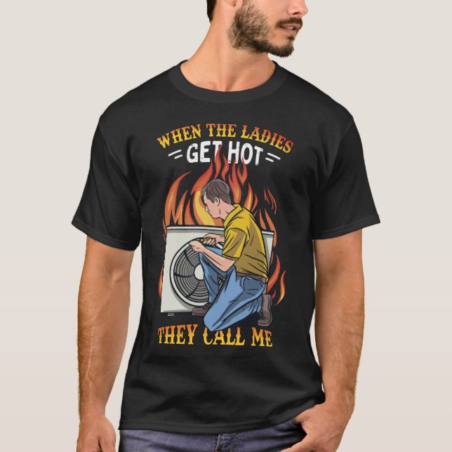 HVAC Repair Technician Art For Contractors T-Shirt (Front)
