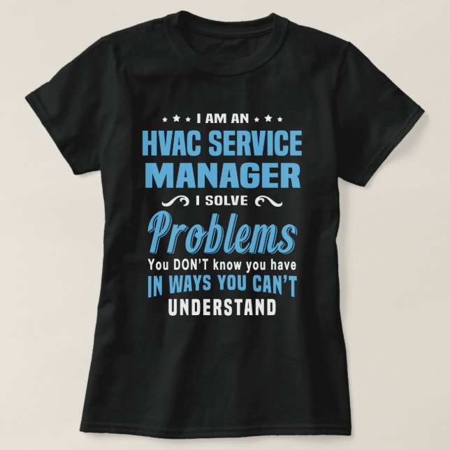 HVAC Service Manager T-Shirt (Design Front)