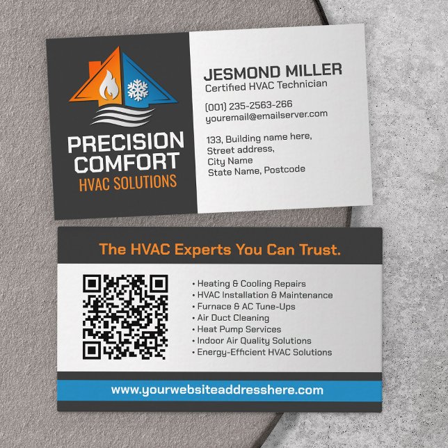 HVAC Services – Heating, ventilation, AC Business Card (Creator Uploaded)