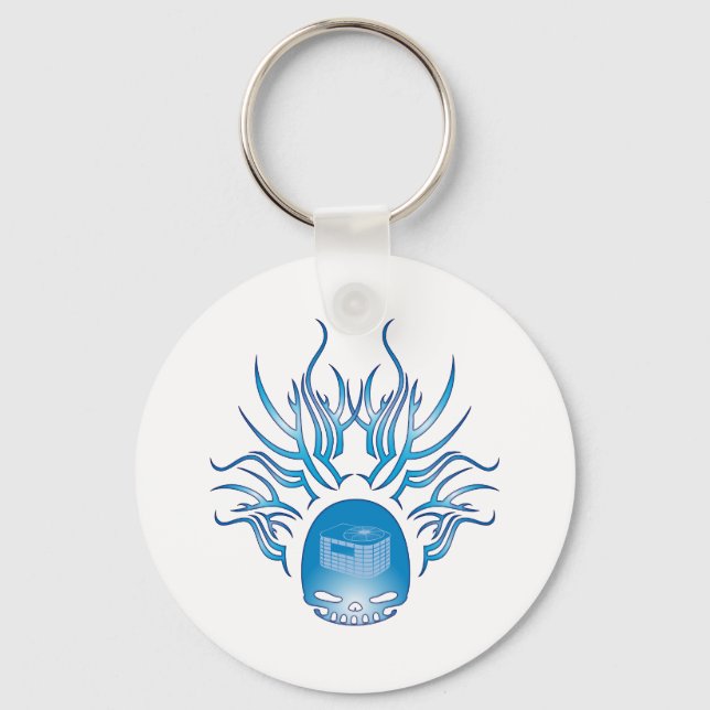 HVAC Skull Keychain (Front)