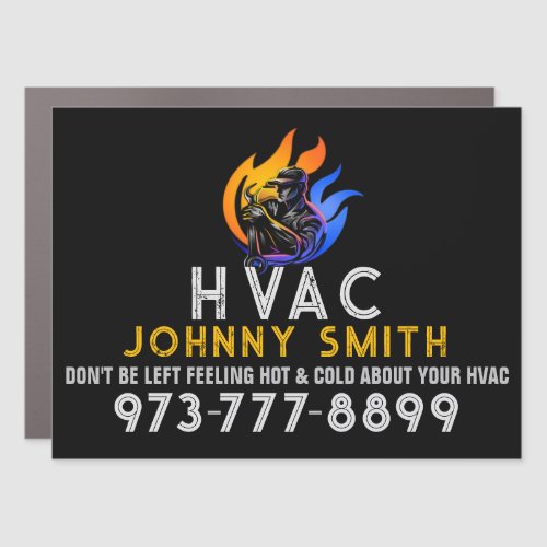 HVAC Slogans Car Magnet