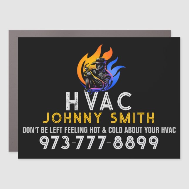 HVAC Slogans Car Magnet (Front)