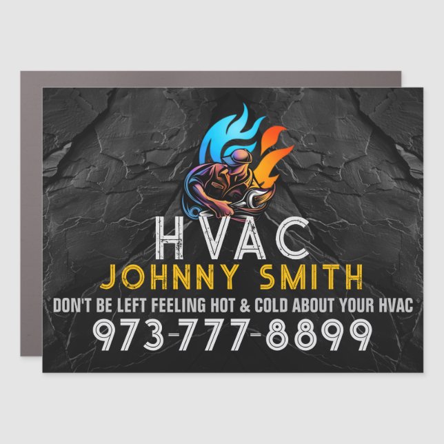 HVAC Slogans Car Magnet (Front)