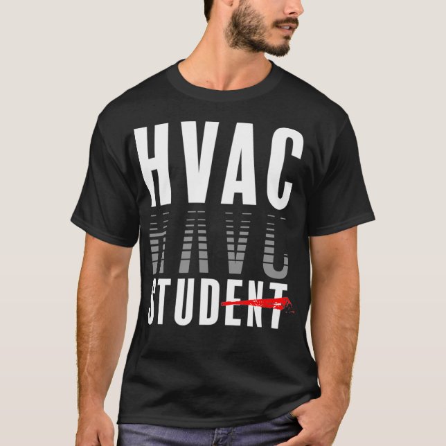 HVAC Stud Student Graduation Heating HVAC Tech  T-Shirt (Front)