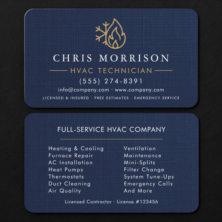 Hvac Tech Business Card