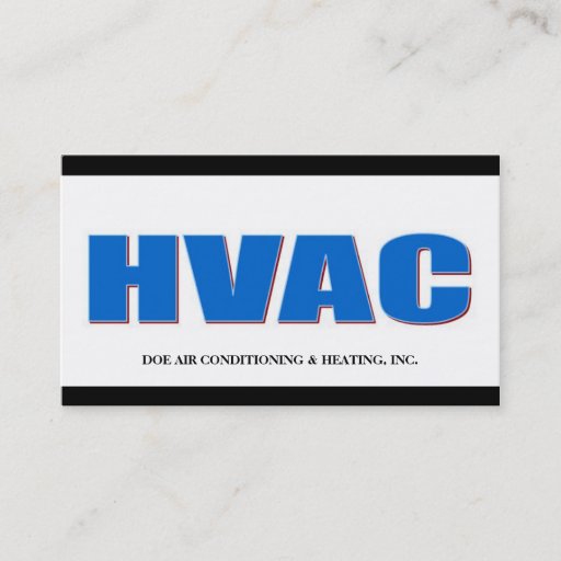 Customizable HVAC Technician B/W Bold Business Card Template