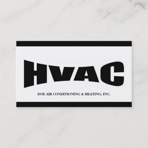 HVAC Technician BW Business Card