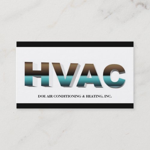 HVAC Technician B/W Mirrored Business Cards