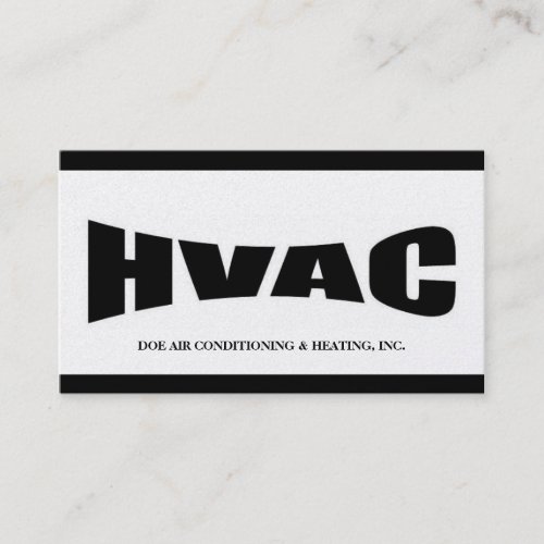 HVAC Technician BlackPlatinum Business Card