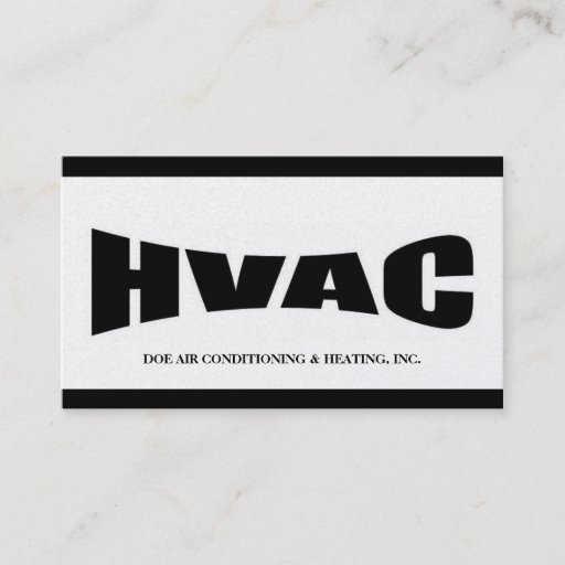 Customizable HVAC Technician Black/Platinum Business Card Template