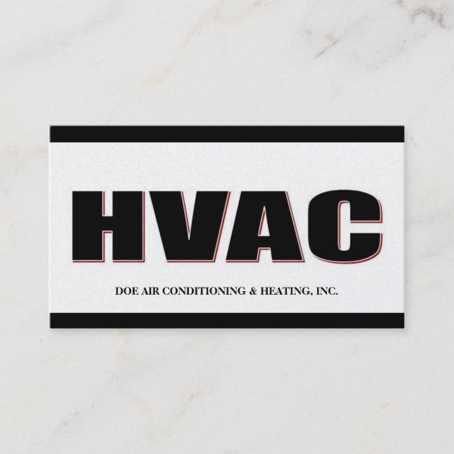 HVAC Technician Bold Gold Business Card (Front)