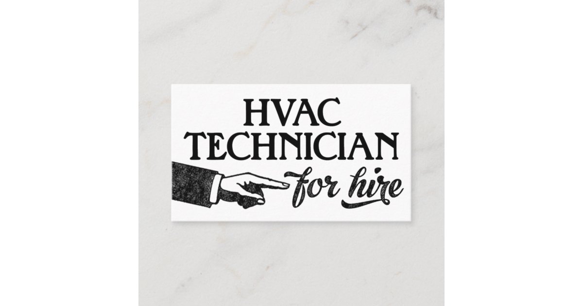HVAC Technician Business Cards Cool Vintage Zazzle
