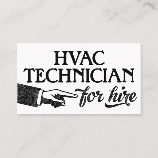 HVAC Technician Business Cards Cool Vintage Nifty Printables