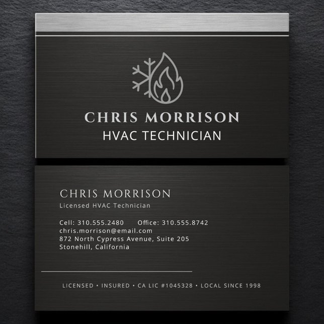 HVAC Technician Cooling Heat AC Heating  Business Card (Creator Uploaded)