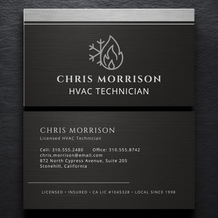 Hvac Technician Cooling Heat Ac Heating Business Card