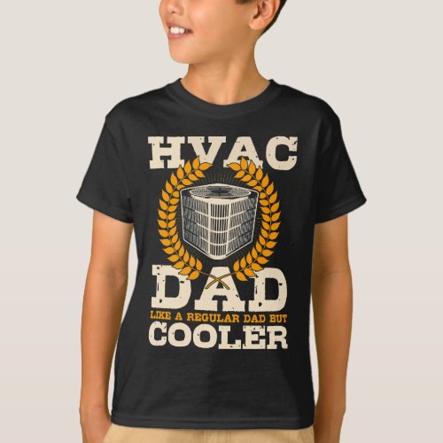 HVAC Technician Dad  On Back Of Clothing  T_Shirt