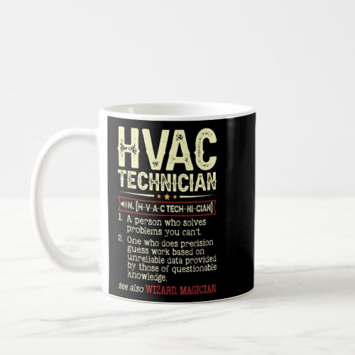 HVAC Technician Definition Vintage HVAC Tech AC Re Coffee Mug