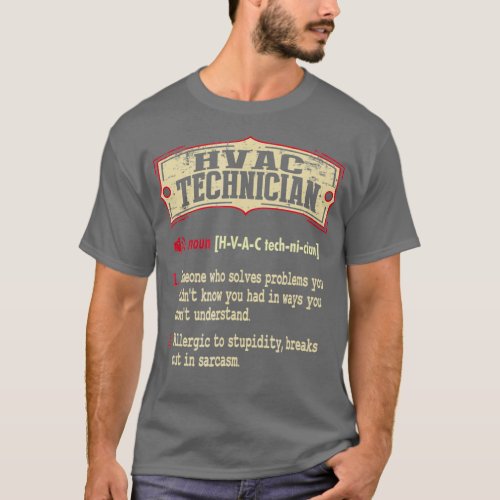 HVAC Technician Dictionary Term Sarcastic T_Shirt