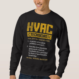 HVAC Technician  Graphic Distressed Sweatshirt