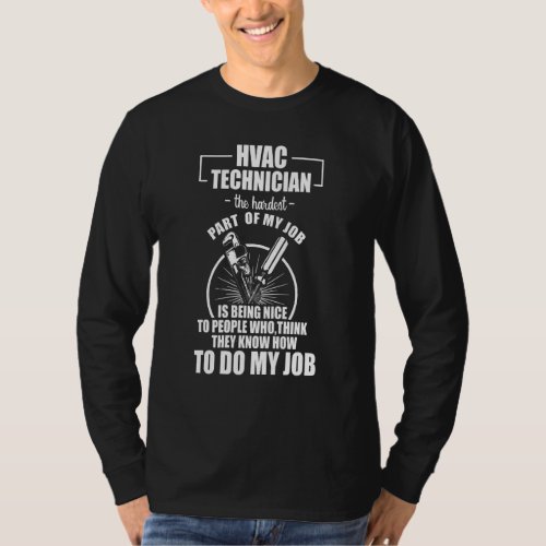 Hvac Technician Hardest Funny Hvac Tech 1 T_Shirt