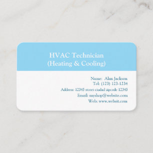 HVAC Technician (Heating & Cooling) Business Card