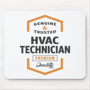 HVAC Technician Logo Gifts. Mouse Pad