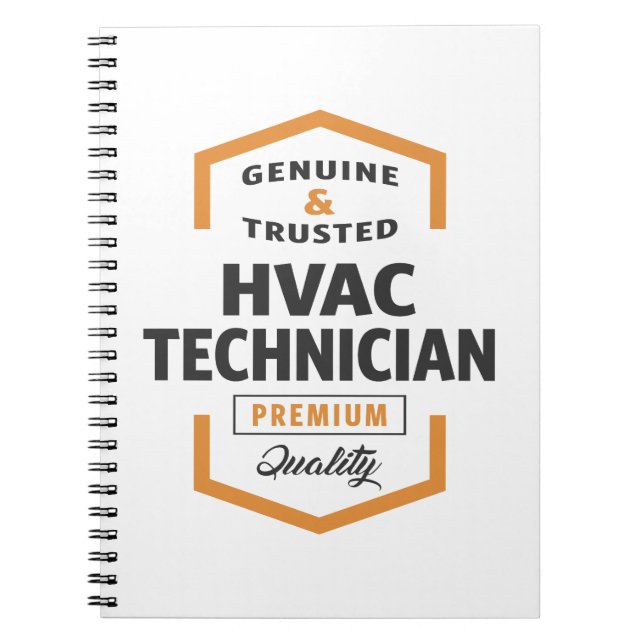 HVAC Technician Logo Gifts. Notebook (Front)