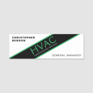 HVAC Technician Name Tag