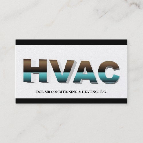 HVAC Technician Platinum Mirrored Business Card