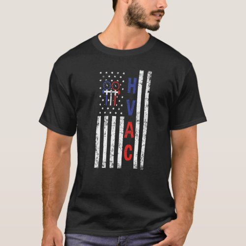 HVAC Technician Repairman Plumber Ventilation Spec T_Shirt