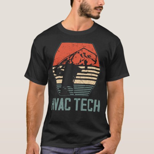 Hvac Technician Tech Hvac Tech Retro Retro Vintage T_Shirt