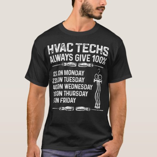 Hvac Technician Tech Hvac Techs Always Give 100 T_Shirt