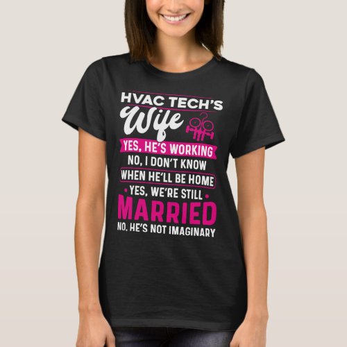 HVAC Technician Tech Wife Vintage Hvac Tech s Wife T_Shirt