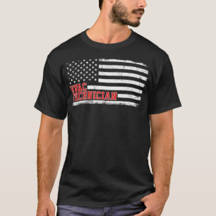 HVAC Technician US American Flag HVAC tech  T-Shirt