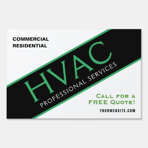 HVAC Yard Sign