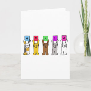 Hvala Thanks Serbian Croatian Bosnian Slovenia Thank You Card