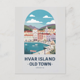Hvar Island Old Town Postcard - Explore thPostcard