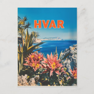 Hvar vintage  postcard