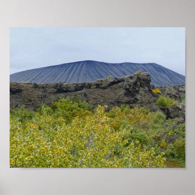 Hverfjall Volcano Cone, Iceland Poster (Front)
