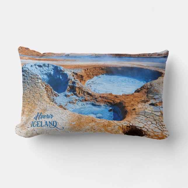 Hverir, Iceland Lumbar Pillow (Front)