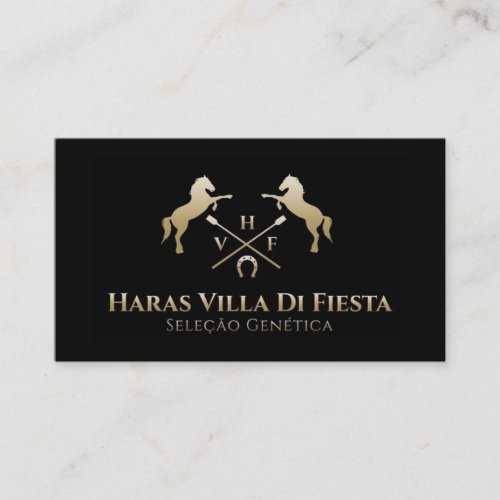 HVF Equine Elegant Horseback Riding Equestrian Business Card