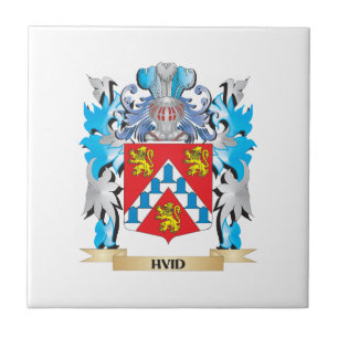 Hvid Coat of Arms - Family Crest Ceramic Tile