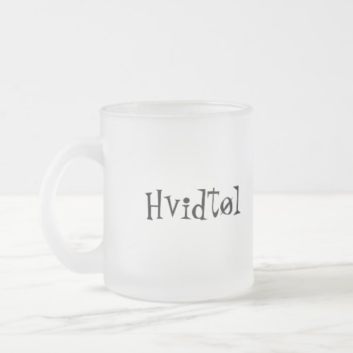 Hvidtl Frosted Glass Coffee Mug