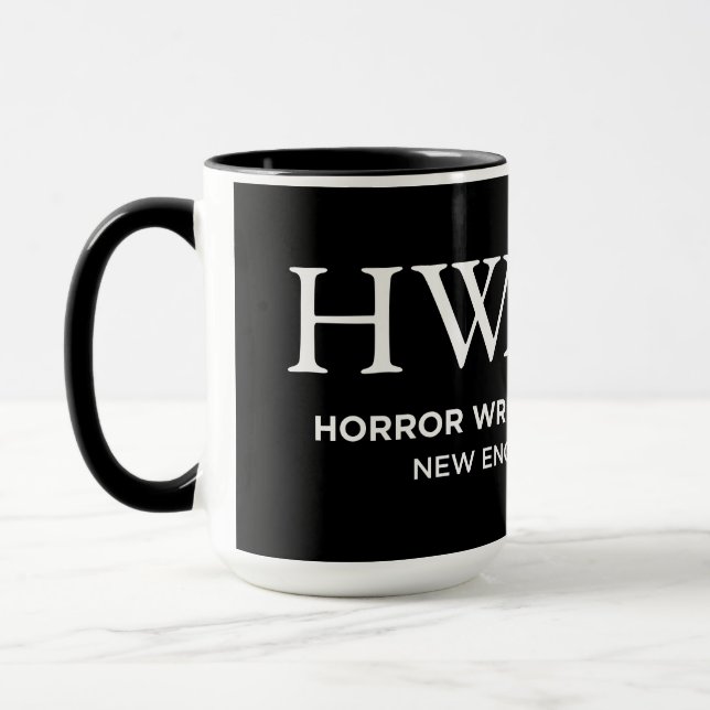 HWA-NE logo mug, black 6/25 Mug (Left)
