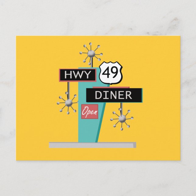 HWY 49 Diner Postcard (Front)
