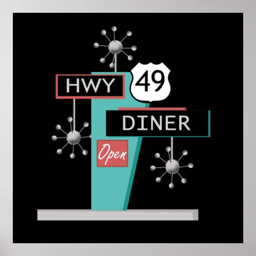 HWY 49 Diner Poster