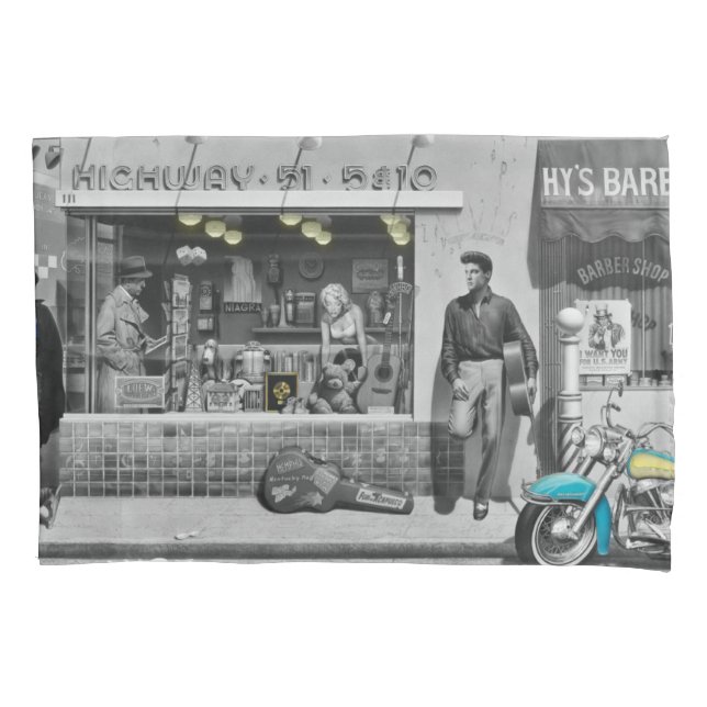 HWY 51 Silver 2 Pillow Case (Front-Left)