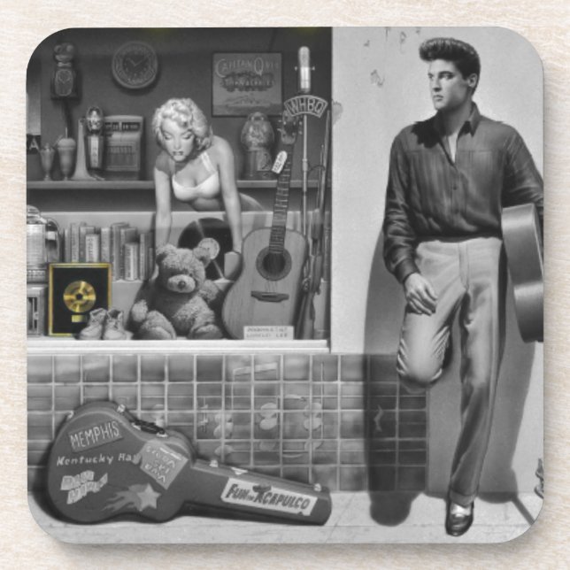 HWY 51 Silver Drink Coaster (Front)