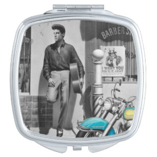 HWY 51 Silver Makeup Mirror